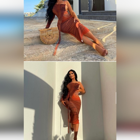 BBXBRAND  Sahara Orbit Asymmetric Mesh Maxi - Picture 3 of 10